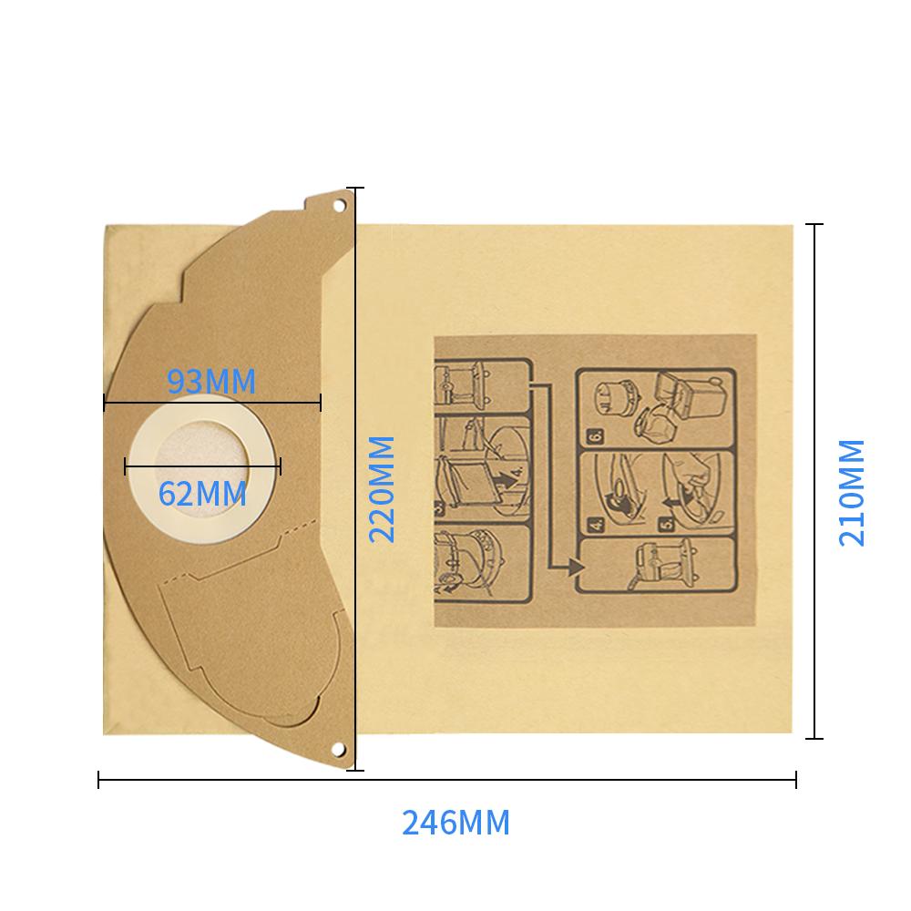 10 шт. сменные мешки для пылесоса Karcher A2000 A2003 A2004 A2014 A2024 A2054 A2064 A2074 S2500 WD2200 2210 2240
