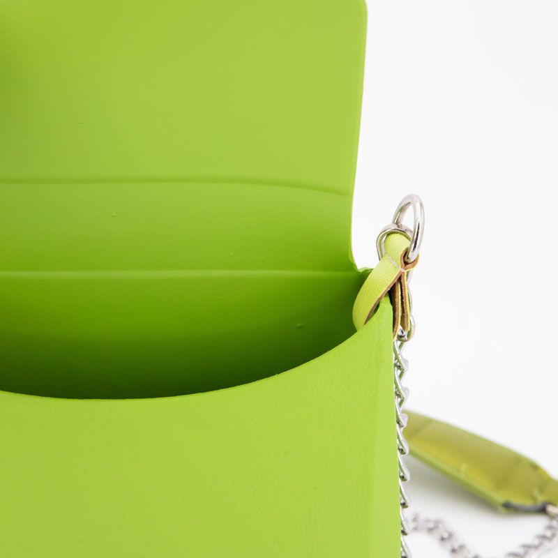 Sac à main bandoulière chaîne amovible rabat fermoir tourniquet Femme O BAG