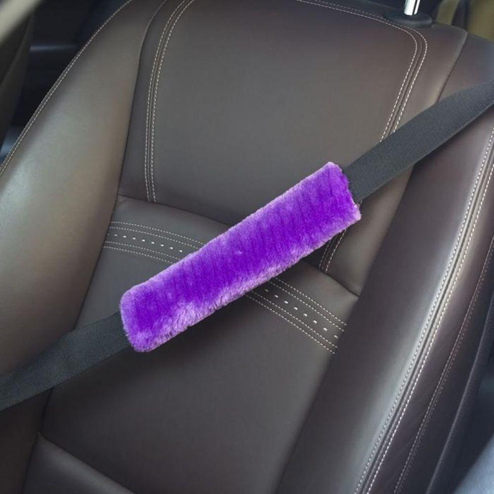 2 Pcs/Set Fashion Soft Auto  Harness Cover Plush Car Seatbelt Shoulder Pad  Seat Belt
