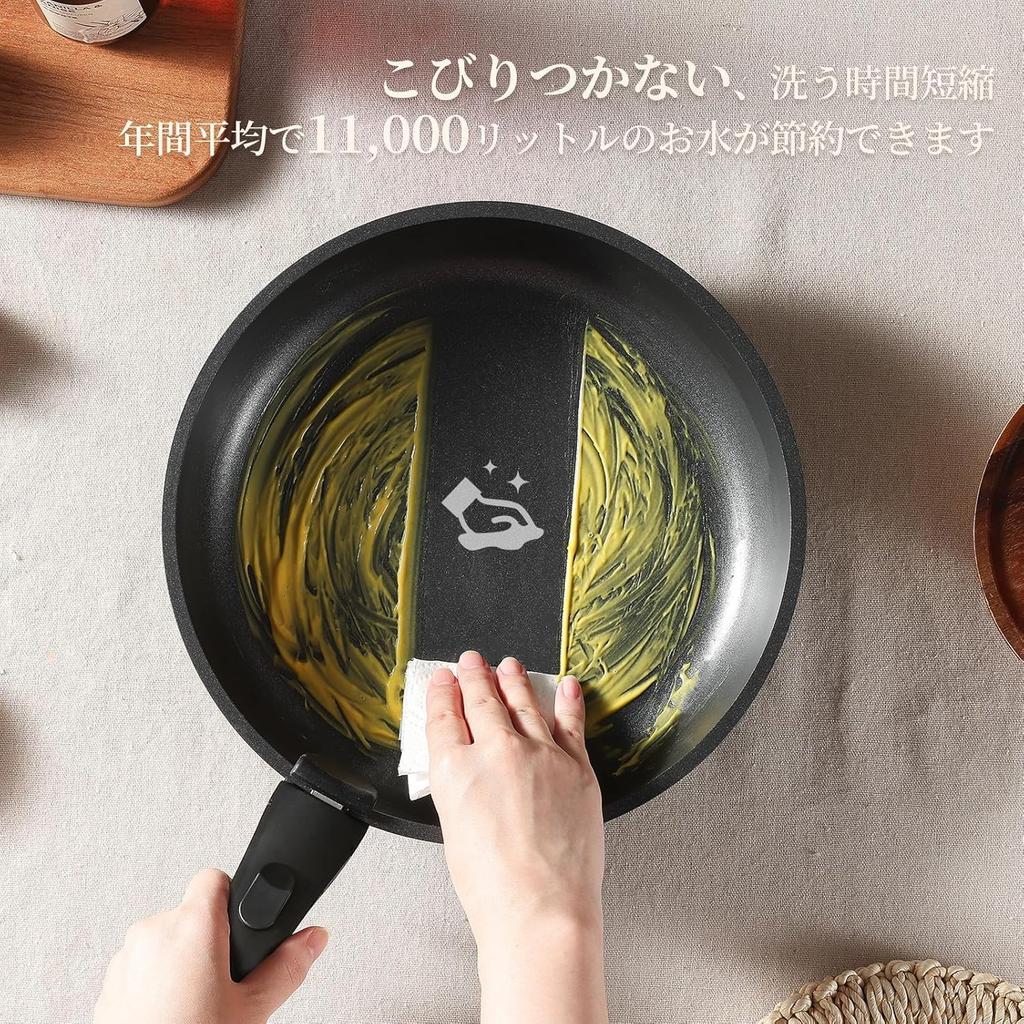 Сковорода и кастрюля CAROTE Индукционная Газовая Без ПФОК и других вредных веществ Профессиональный Титан Съемная Улучшенная Компактная Идеально подходит для одиноких Новая Легкая