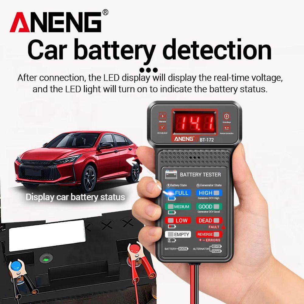12V Automotive Battery Analyzer Reverse Alarm Intelligent Battery Tester Automotive Repair Tool