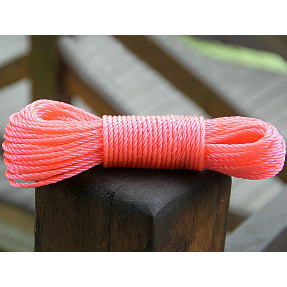 10m/20m Colored Nylon Rope Climbing Traction Tying Shade Net Rope Clothesline Garden Supplies