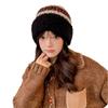 Осенне-зимняя женская милая шапка плюшевая новая вязаная шапка универсальная термозащитная шапка для ушей утолщенная модная студенческая шапка