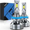 2PCS H11 H9 H8 LED Light Bulb,50000LM 6500K Easy Installation H11 Fog Light Bulbs Turn Signal Light Assemblies,CANbus Ready