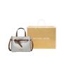 New MICHAEL KORS Emilia Canvas Square Handbag, Shoulder Bag, Crossbody Bag Small Women's Vanilla White 35H0GU5S1B-VANILLA