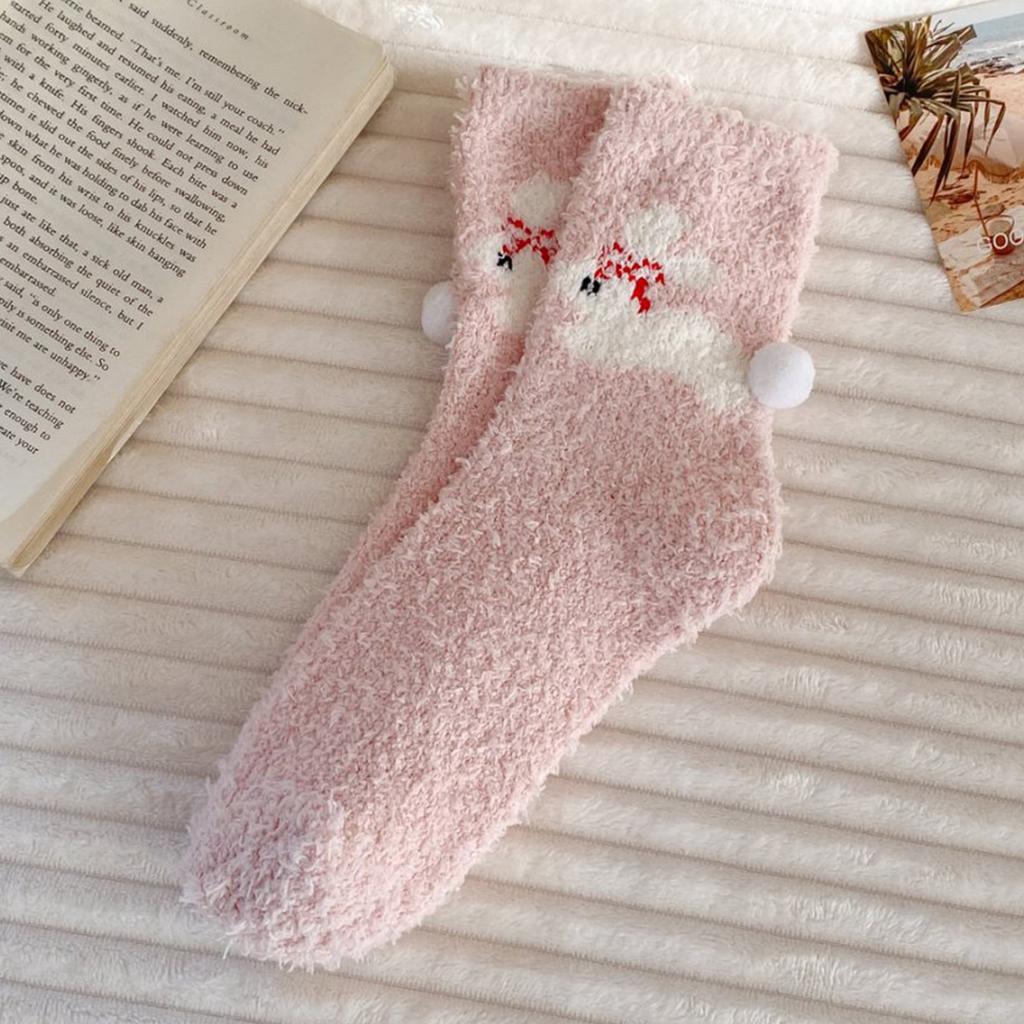 Women's Thick Socks, Thick Coral Velvet Floor Socks, Home Sleep Warmth, Middle Tube