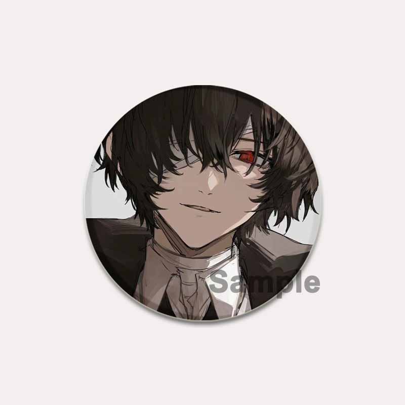 32/44/58 мм Булавка Bungo Stray Dogs Круглая мультяшная брошь ручной работы для рюкзака, одежды, аксессуаров, аниме-коллекции, значков, украшений