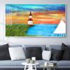 Landscape Oil Painting Lighthouse In Spring Abstract Art Canvas Painting Living Room Corridor Office Home Decoration Mural No Frame
