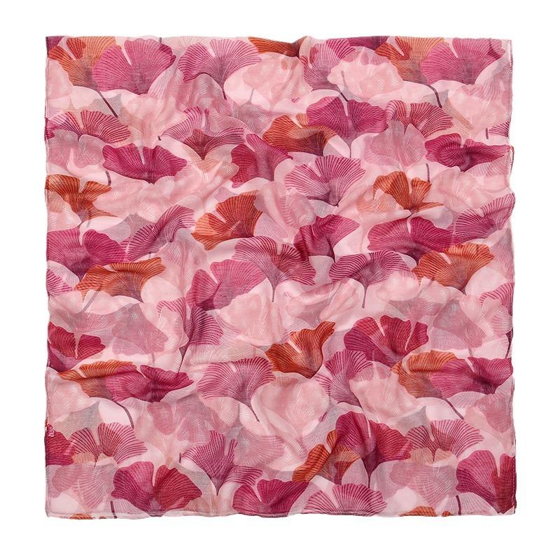 New Fashion Commuter Floral Print Versatile High-quality Balinese Yarn Cotton Linen Feel Women's Soft Scarf Sun Protection