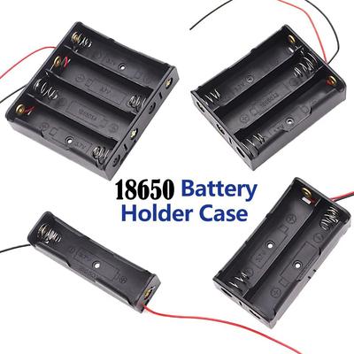 3 шт. 18650 держатель для аккумулятора коробка 1 слот 3.7V чехол для хранения аккумулятора 1/2/3/4 ячейки пластиковый контейнер с подключением черно-красных проводов