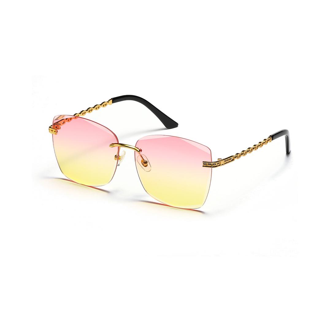 Солнцезащитные очки без оправы, квадратные солнцезащитные очки с большой оправой, закрывающие лицо для женщин, изысканные солнцезащитные очки с большой оправой для мужчин