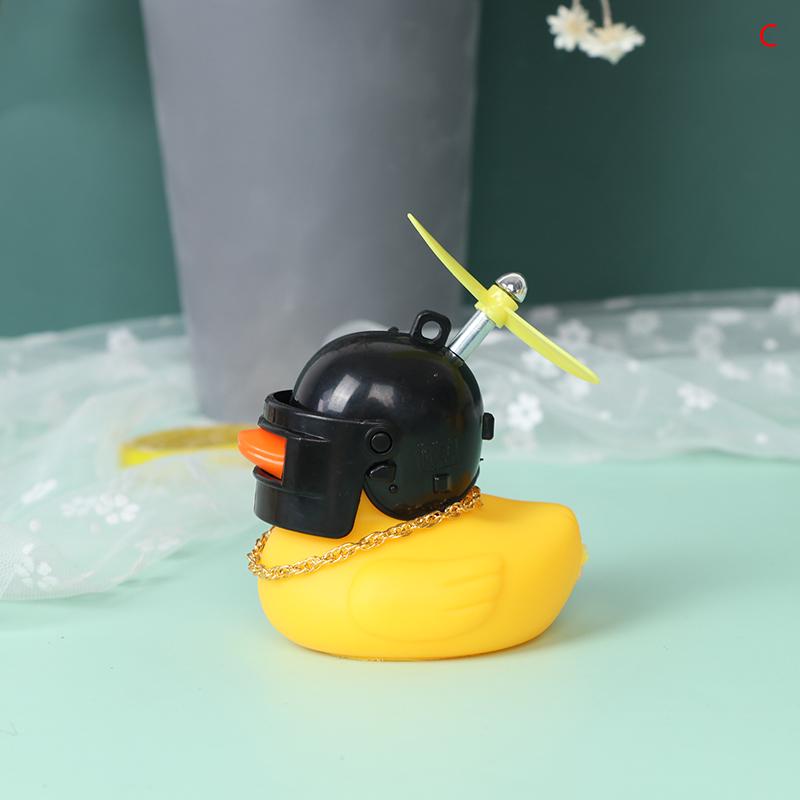 Car Bicycle Decorate Lovely Small Yellow Duck With Sound Helmet Outdoor Sports