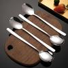 Stainless Steel Soup Spoon Durable Rust-Proof Dessert Tablespoons Comfortable Handle Round Edge Spoons for Kitchen Restaurant