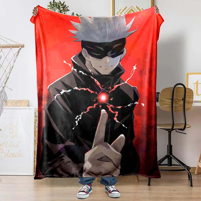 This Stylish Jujutsu Kaisen Pattern Blanket Is Perfect for Bed or Any Other Occasion, Making It A Perfect Gift Choice.