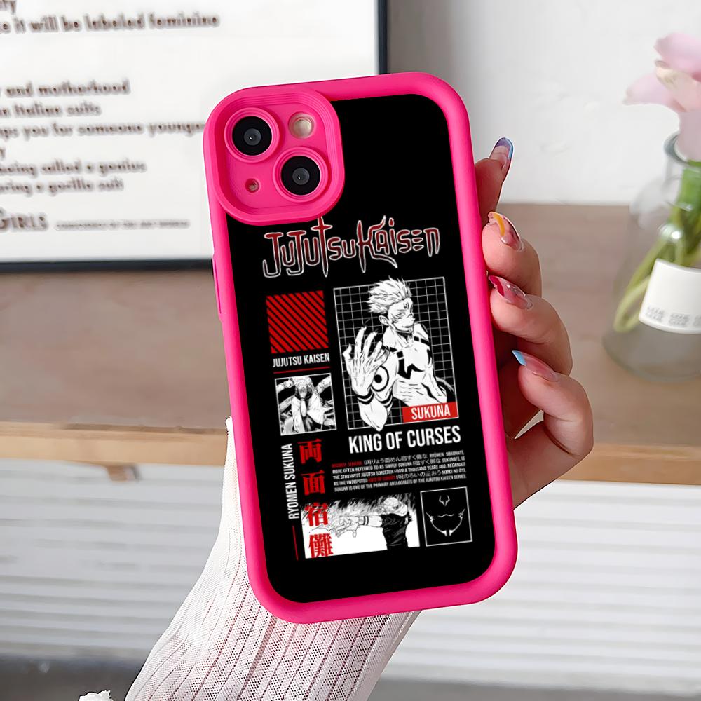 Чехол для мобильного телефона Jujutsu Kaisen Сукуна для iPhone 17 16 15 14 13 12 11 Air Pro Max Plus Утолщенный ТПУ Цветной Чехол Чехол Красивый