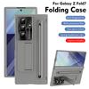 Для Samsung Galaxy Z Fold 7 Чехол Жесткий С подставкой Закаленное стекло пленка Защитная задняя крышка Для samsung Z Fold7 6 5 4 Чехол для телефона