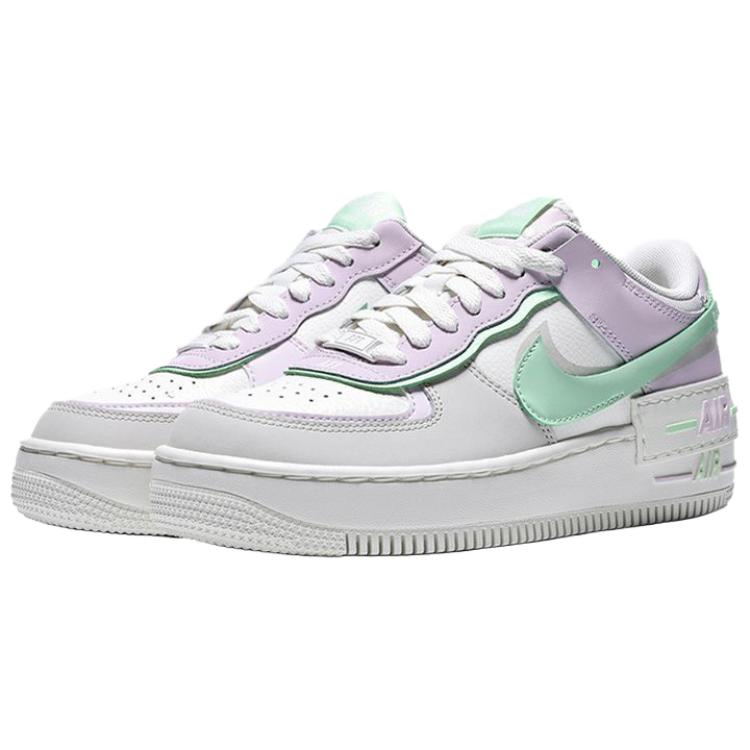 Nike Кроссовки Air Force 1 Shadow Удобная посадка Женские кроссовки Белый Фиолетовый Зеленый DZ1847116