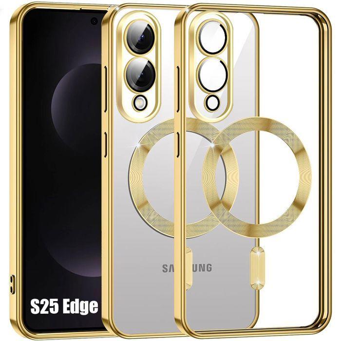 Protective Case - BOOLING - for Samsung Galaxy S25 Edge - Gold - Shockproof - Camera Protection