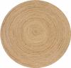 Jute Braided Rug' Round Natural, Hand Woven Reversible Rugs for Kictchen Living Room Entryway Feet Round