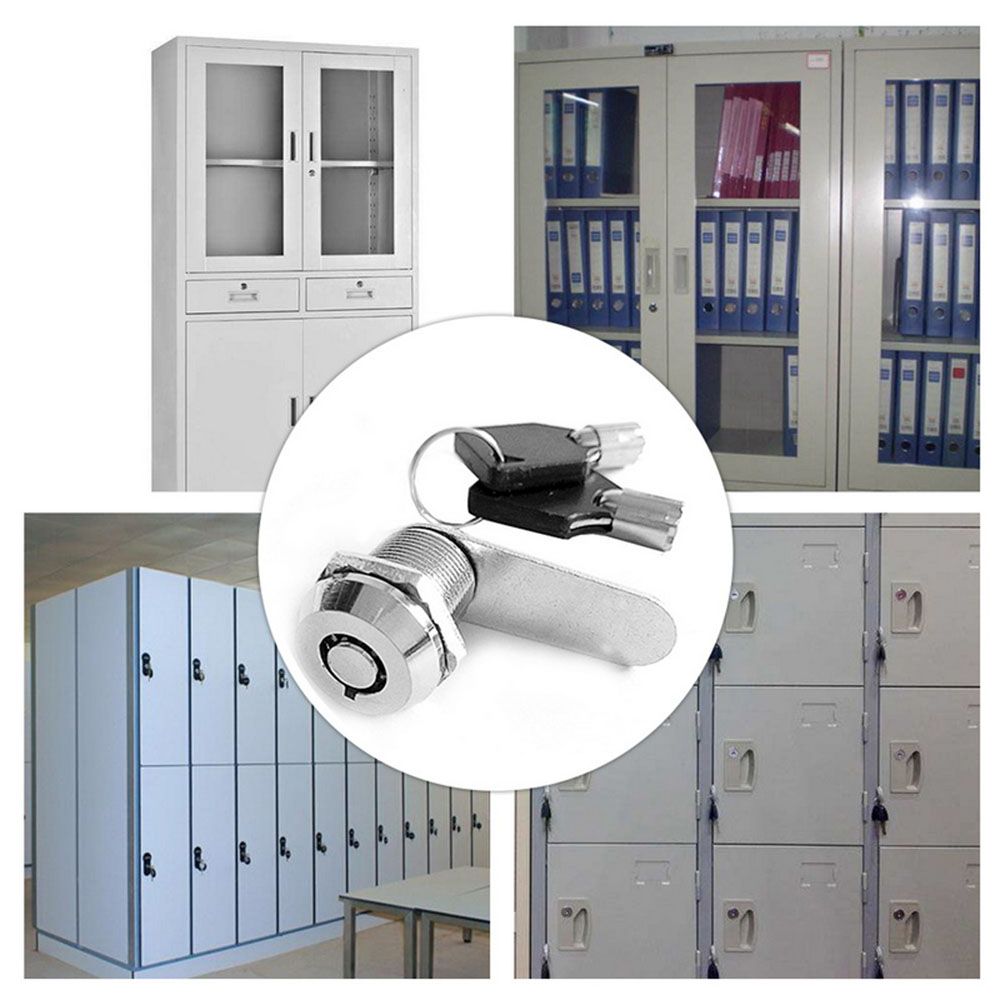 16/20/25/30mm DIY Locker Cupboard Safebox For Drawer Door Cylinder Hardware Locks 2 Keys Cam Lock