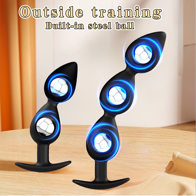 Hot Selling Wearable Anal Plugs With Steel Balls Analplug Buttplug Butplug Fake Dildo For Women Men Anal Beads Adult 18 +Sextoys