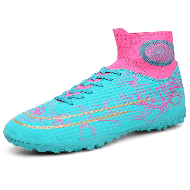 Футбольные бутсы для мужчин, подростков, взрослых, профессиональные, высокие, бутсы Starry Sky Printed, двухцветные, Zapatillas Hombre