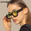 Vintage Rectangle Sunglasses Men Luxury Brand Designer Retro Rectangular Sun Glasses For Female Thick Frame Square Shades
