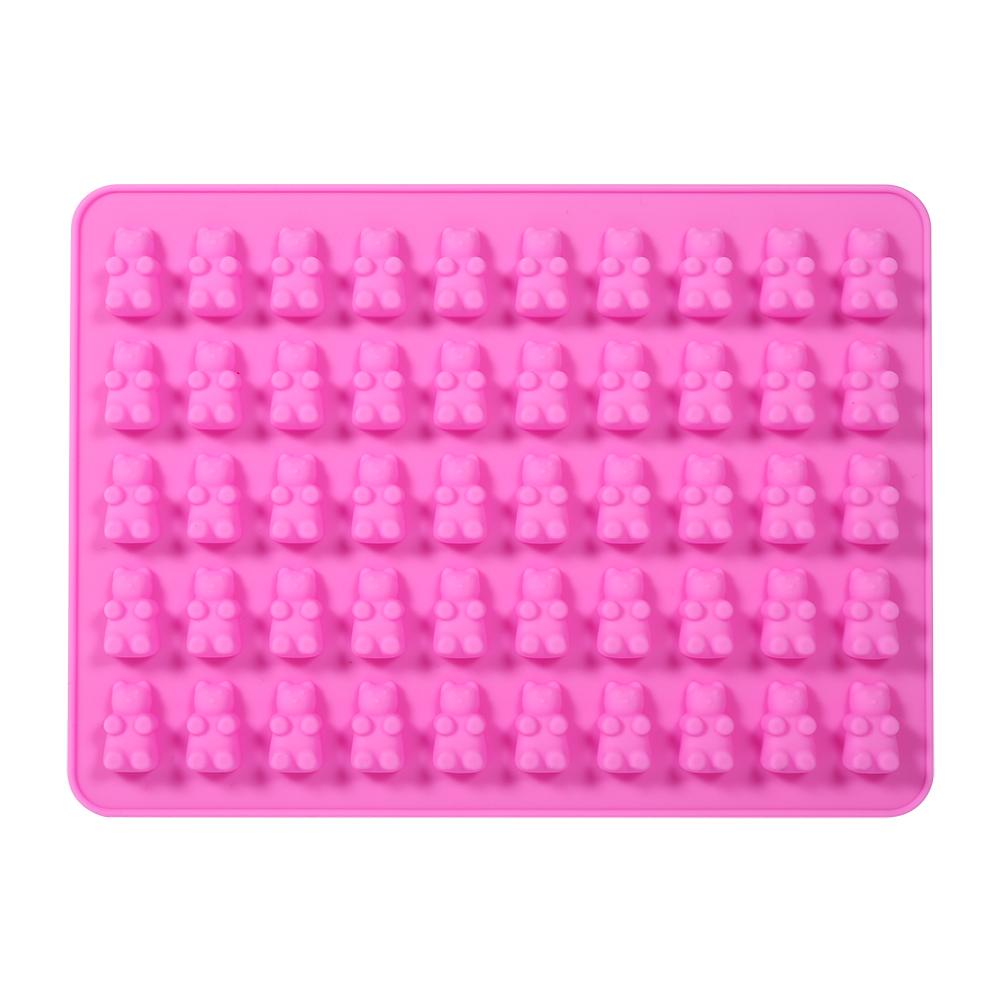 Original Deals Silicone Mold for 50 Haribo Bear Gummy Candy, 18.7 x 13.7 x 1 cm, Pink, Baking DIY