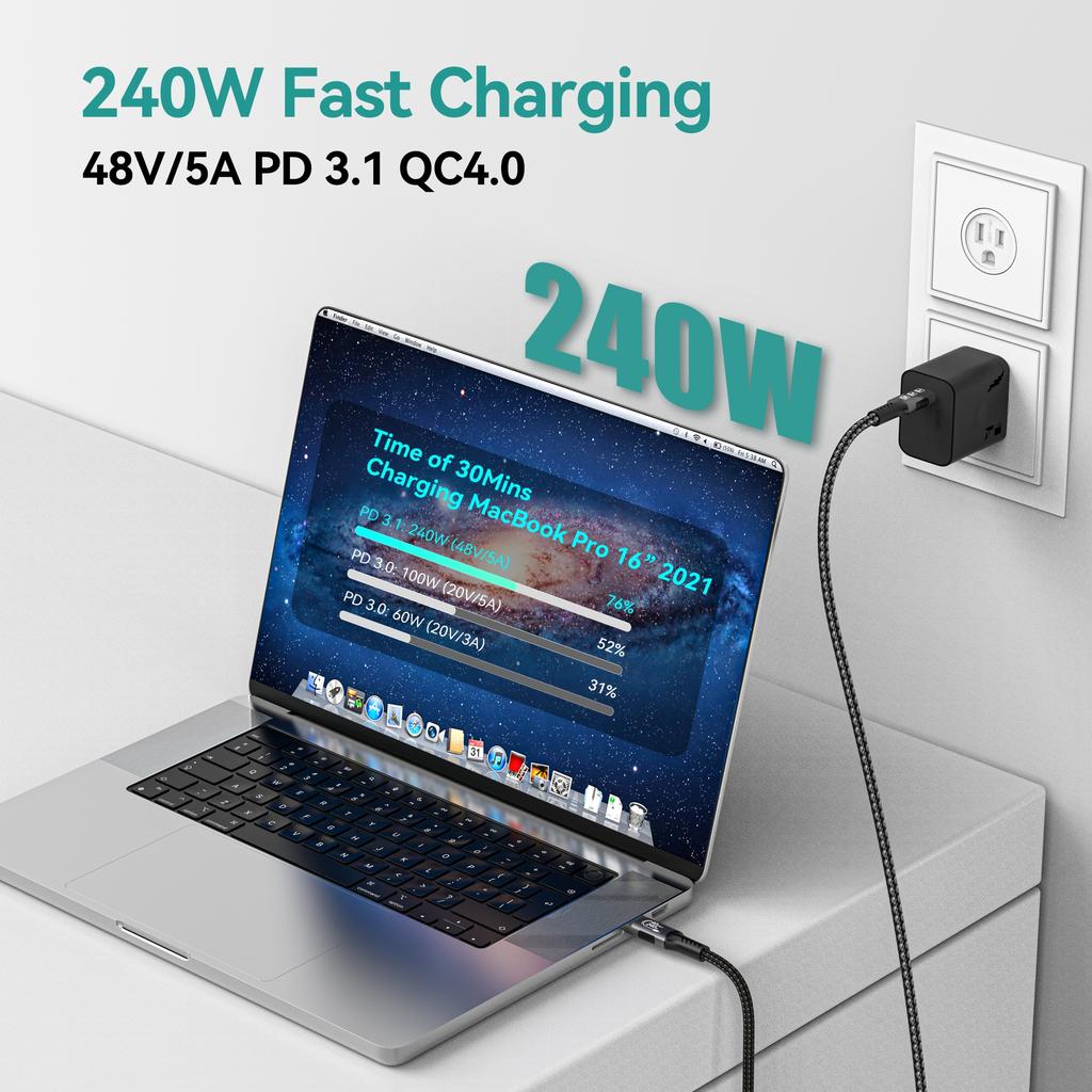 8K USB4 Type C кабель 40 Гбит/с 240 Вт PD3.1 QC4.0 для Samung Thunderbolt 4 кабель для быстрой зарядки Thunderbolt3 USB C To C передача данных