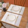 Подставка для столовых приборов для обеденного стола, термостойкий коврик для стола, устойчивая к царапинам подставка для столовых приборов с геометрическим рисунком для дома