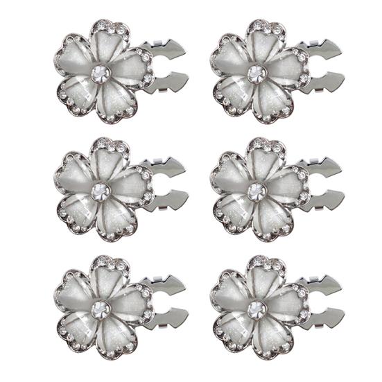 1/6 шт. Накладки на пуговицы, искусственный жемчуг, блестящие стразы, зажим для пуговиц в форме цветка с плоскогубцами, пресс-аксессуары для платья, костюма, смокинга