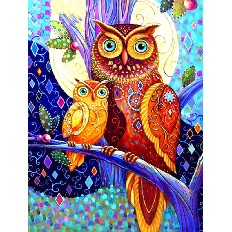 5d Алмазная вышивка Сова Мозаика Набор для вышивки крестом Круглая квадратная алмазная живопись Животное Новое поступление Стразы из бисера Ручная работа Хобби