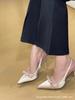 [Spot] Baotou Sandals 2025 New High Heels Women's Thin Heels Pointed Bows Empty French Temperament Shoes