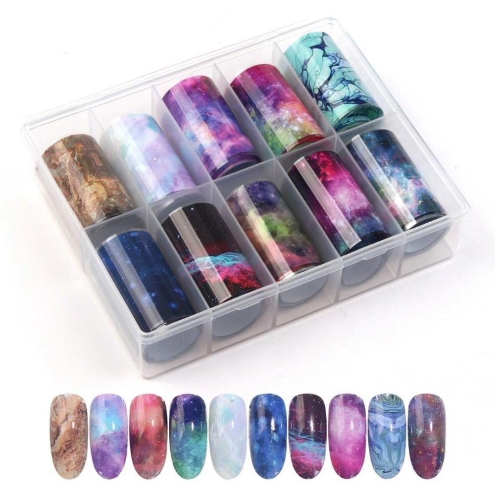 Flower Nail Foils The Starry Sky Nail Art Stickers Fashion Nail Stickers Nail Decoration