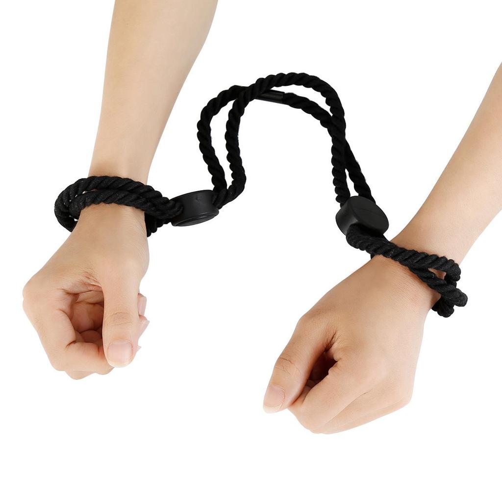 VaHppy Sex Toys Handcuffs Cotton Rope Style Adjustable Length Skin Protection Adult Sex Game Props Ankle Cuffs Bondage SM BDSM