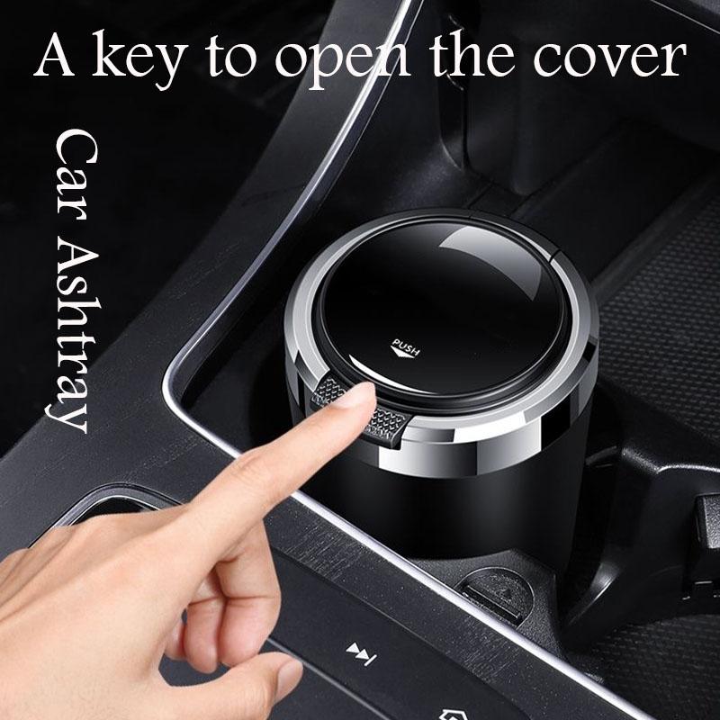 UMEG7 Car ashtray with blue LED light stainless steel liner for Mercedes Benz A B C E G W S Class GLA GLB CLC GLK GLS GLE CLA CLS EQE