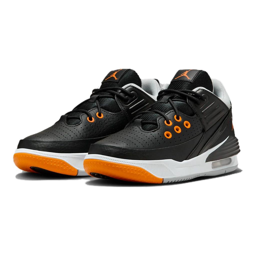 Кроссовки Air Jordan Max Aura 5 GS Magma Orange Детские Черный Волк-Серый Белый DZ4352-008