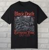 Футболка европейского тура «Чёрная смерть» с чёрным юмором, готик-метал, средневековая, унисекс