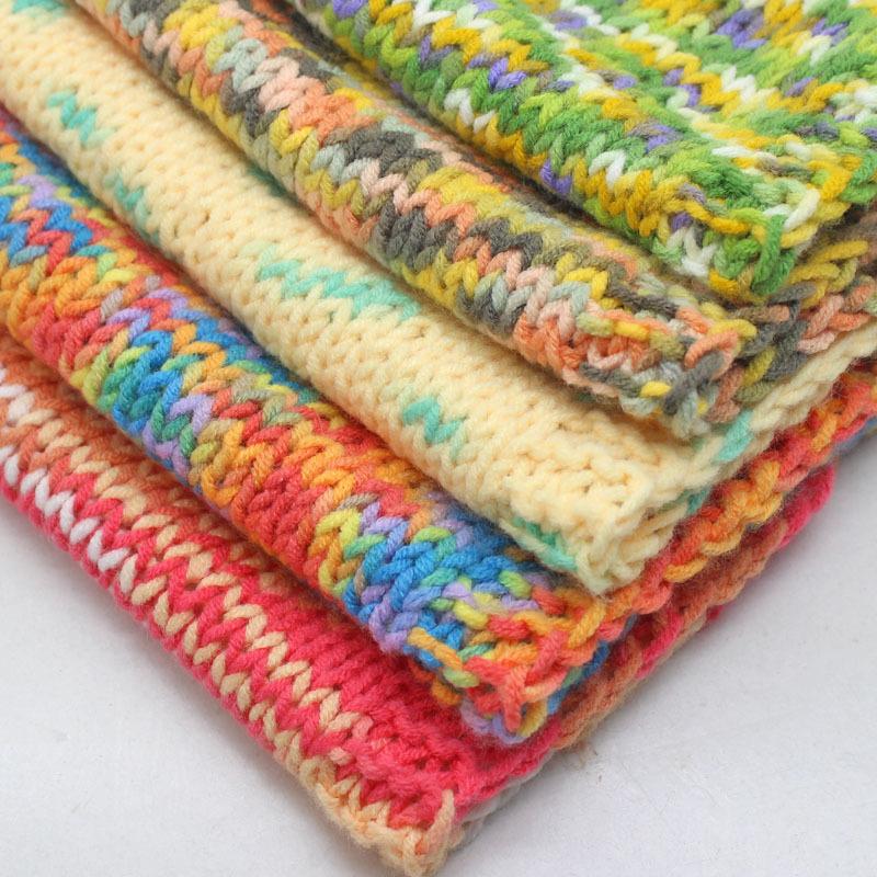 10 шт. Конфетный цвет DIY Плетеная корзина Хлопковая пряжа Ручное вязание Крючком Плед Тряпичная кукла Пряжа для вязания крючком