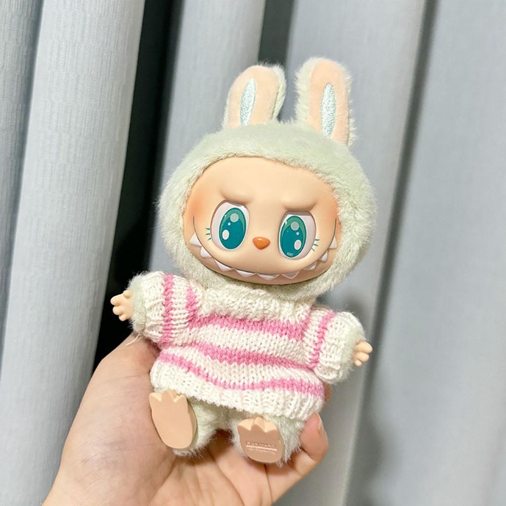 For Labubu Doll Clothes Fashion Clothes Hoodies Doll Clothes Color Match Hoodies Dolls Accessories Cute Decoration Little Cloths
