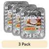 3 Pack Aluminum Foil Roaster Baker Pans Disposable Nonstick Rectangular Kitchen Baking Dishes Eco-friendly Easy Cleanup Ideal