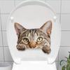 Cute Animal Wall Decals Creative Dog and Cat Cartoon Stickers for Waterproof Bathroom Toilet Seat