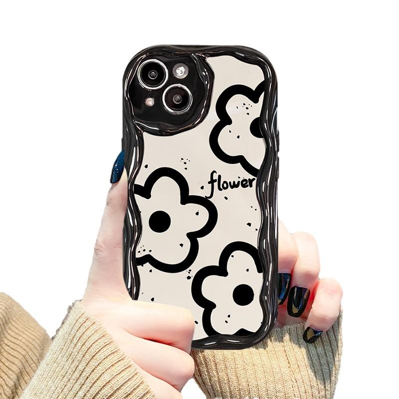 Ins line цветочный браслет подходит для чехла мобильного телефона Apple 17promax iphone16 силиконовый 15 мелкое отверстие противоударный 8.