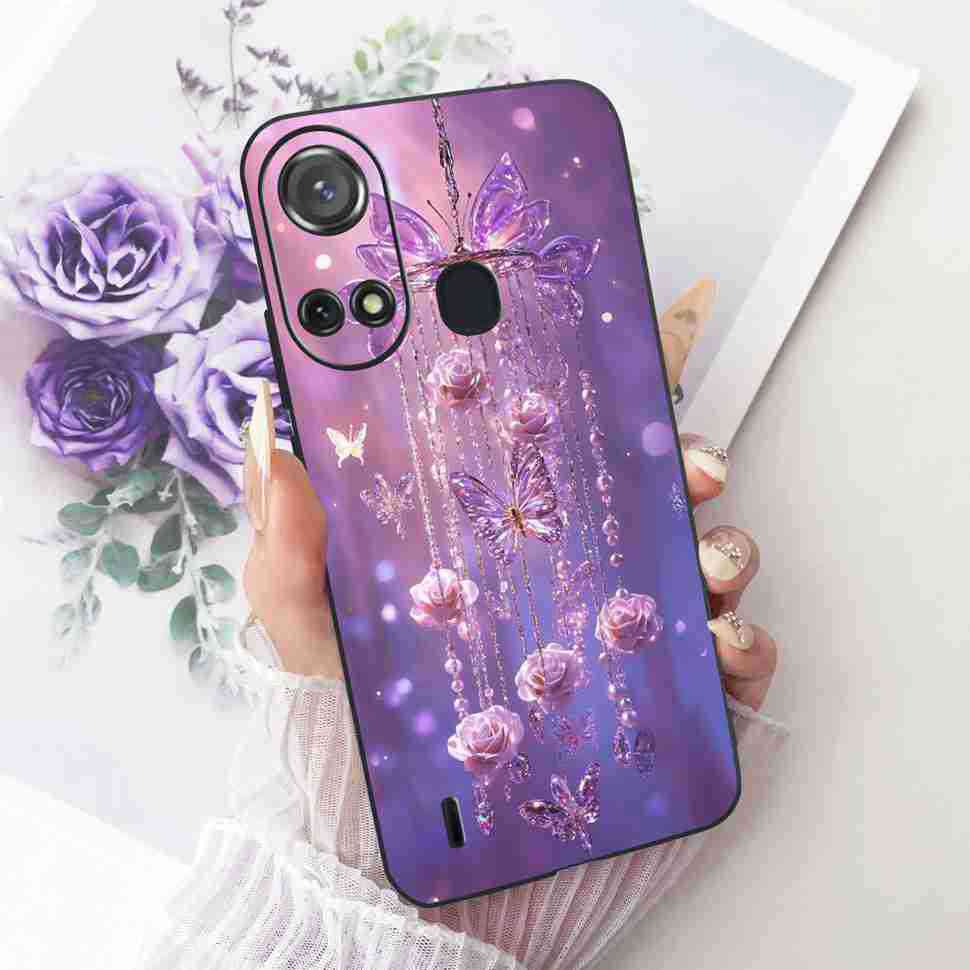 Чехол для ITEL A58 Lite Силиконовый Мягкий Чехол Capa для ITEL A58 A 58 Lite A58Lite Новый Модный Бампер с Рисунком Бабочки Capa