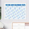 2025 Dry Erase Calendar Large Yearly Planner for Wall 47" X 35" Horizontal Layout Erasable Calendar for Classroom Office Home