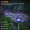 Светодиодные гирлянды-фейерверки на солнечной батарее, 90/150 светодиодов, 8 режимов, водонепроницаемая садовая лампа для наружного освещения дорожки/двора/рождественского украшения