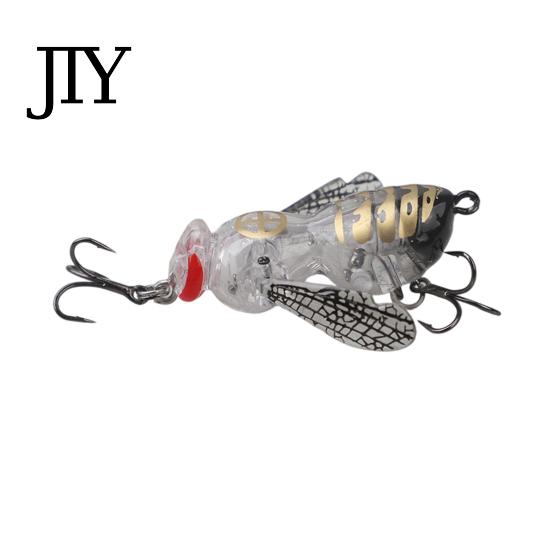 Freshwater Fishing Lure 5G/4.8CM Bionic Wasp Topwater Lure, Floating Hard Hornet with Acoustic Fake Insect Bait Noise Steel Ball, Artificial