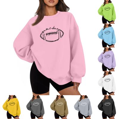 Женская повседневная мода с длинным рукавом и принтом, с круглым вырезом, свободная толстовка