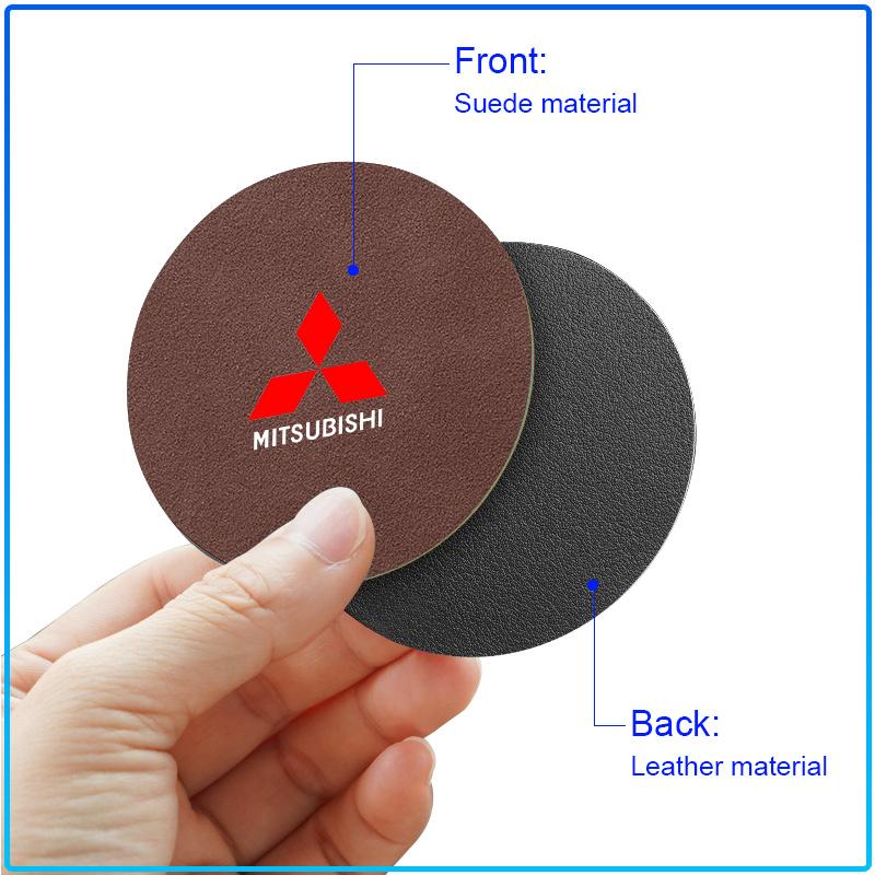 Car Nice Non-slip Water Coasters Insulation Pad Decorative Water Coaster sticker For Mitsubishi Lancer Lancer ASX Outlander 2 3 Pajero exzos Pajero 4