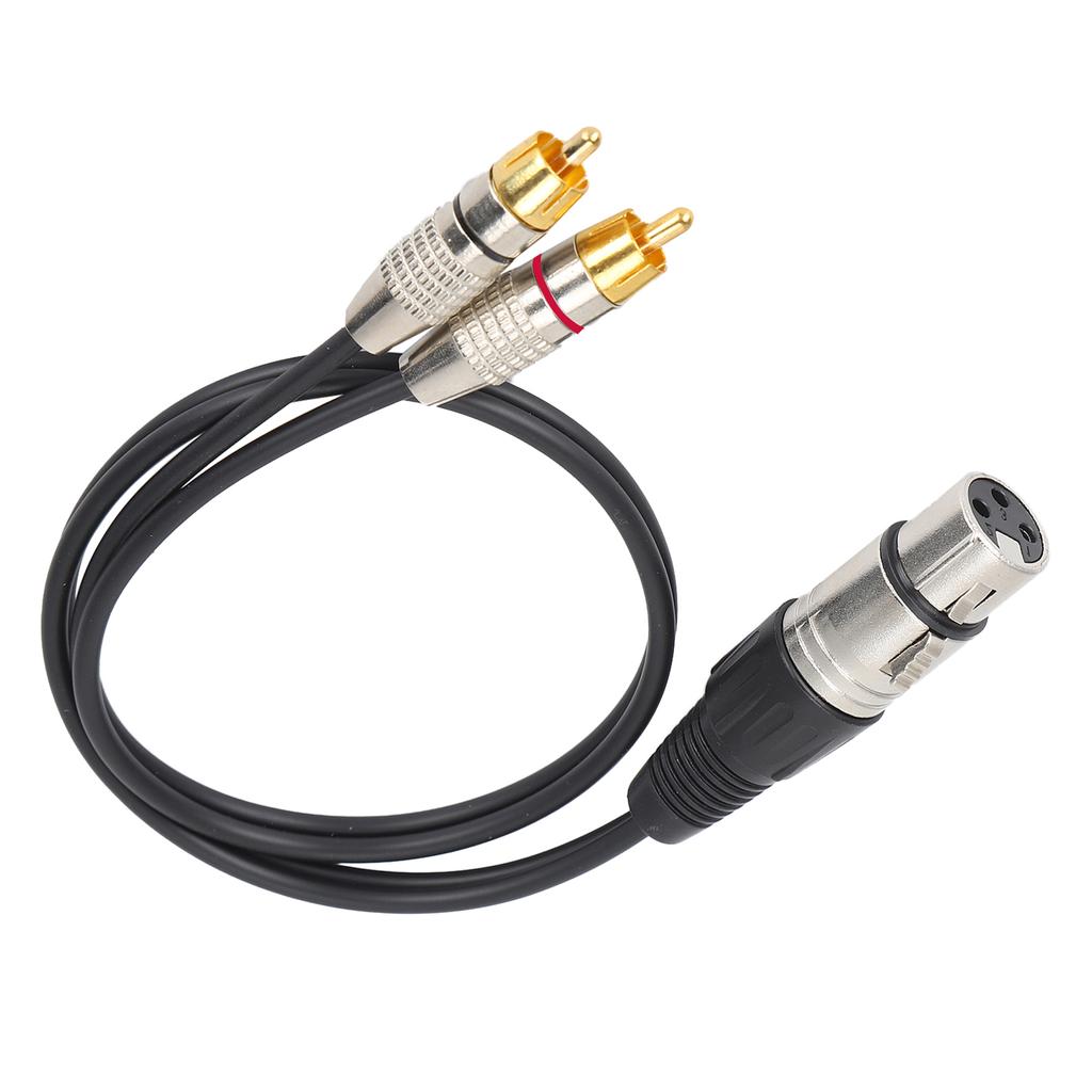 Аудиоразветвитель 1 разъем XLR «мама» на 2 разъема RCA «папа» кабель для домашнего кинотеатра и профессионального аудиооборудования